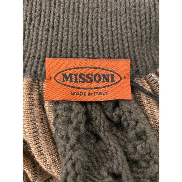 Missoni Made In Italy Striped Knit Wool Cardigan Coat Size 40 - Picture 16 of 16